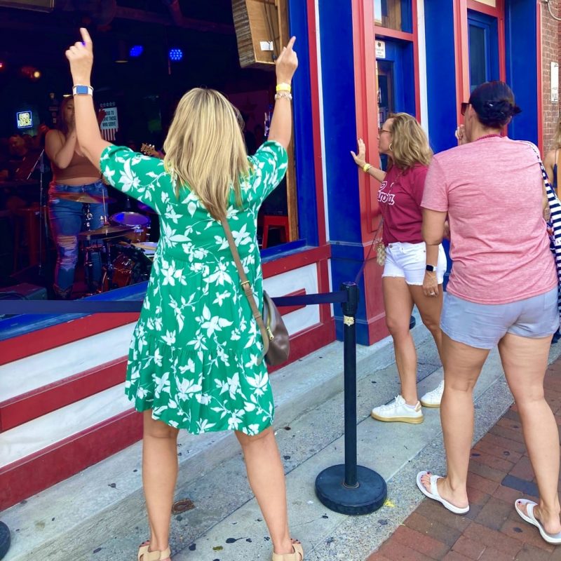 Bar Crawlers Dancing To Live Music At Redneck Riviera On Broadway