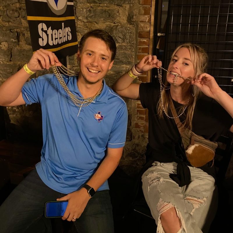 Team Leaders Showing Off Their Game Beads
