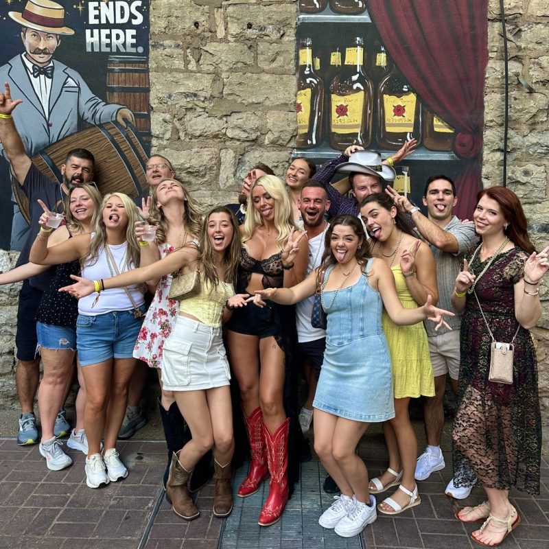 Tour Group Taking Pictures With Nashville Murals
